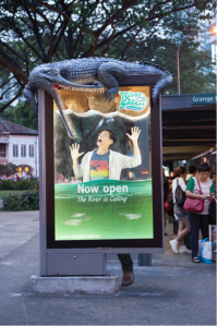 Interactive outdoor for our lovely clients at #RiverSafari. One of the winning pieces in Clear Channel's OOHPIA show. 